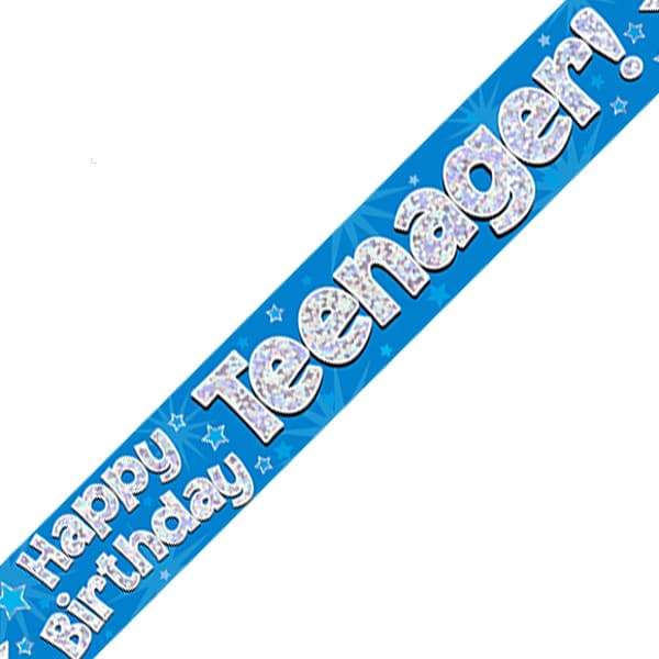 Happy Birthday Teenager Blue Banner