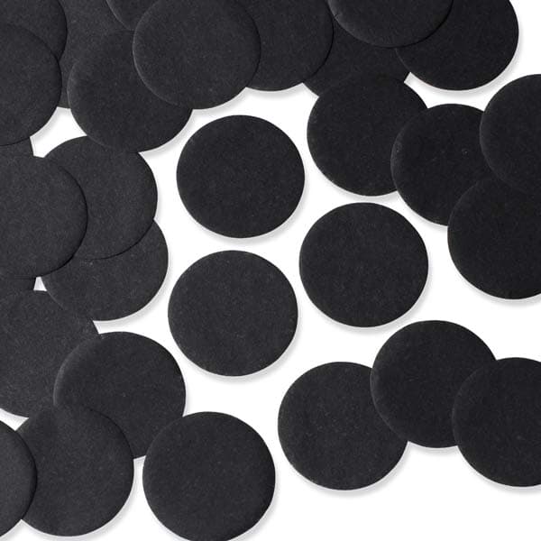 Black Circular Tissue Paper Confetti