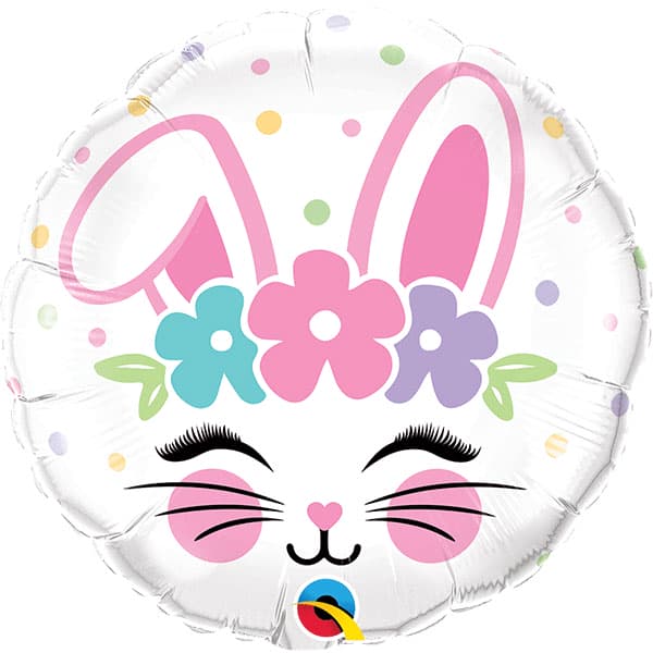 18" Bunny Face Foil Balloon
