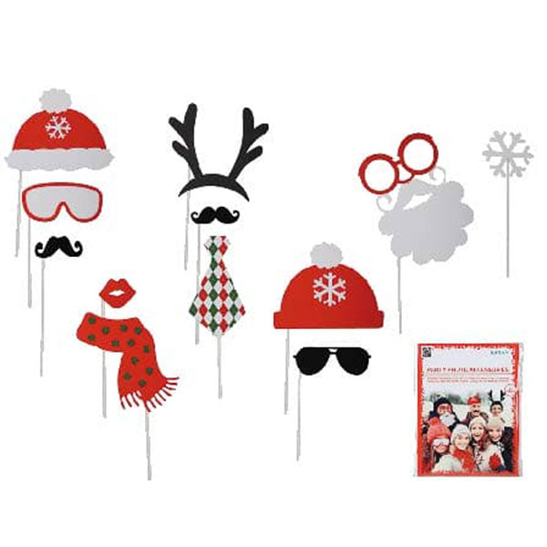 Christmas Photo Booth Props 12pk