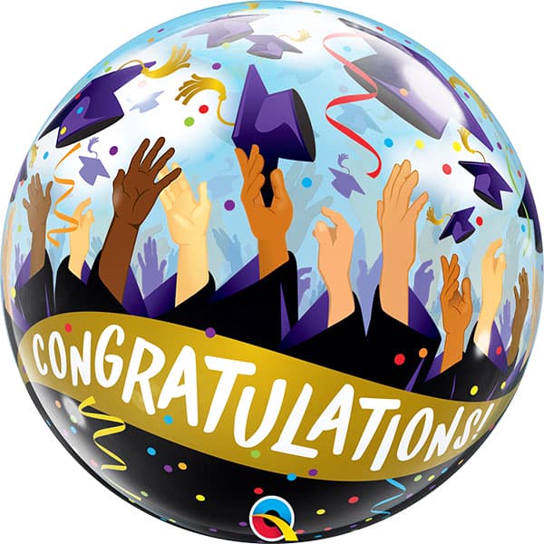 22" Congratulations Grad Caps Bubble Balloon
