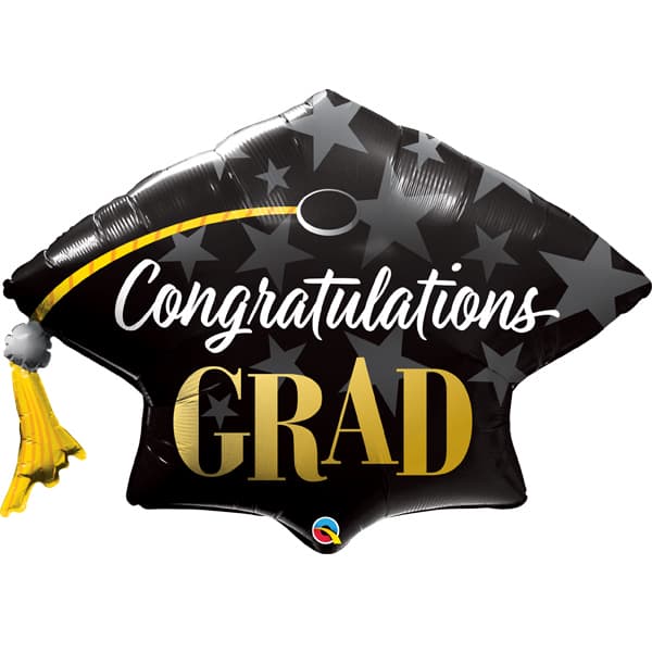 Congratulations Grad Cap Stars Balloon