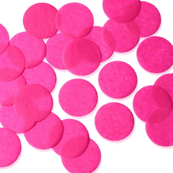 Cerise Pink Circular Tissue Paper Confetti