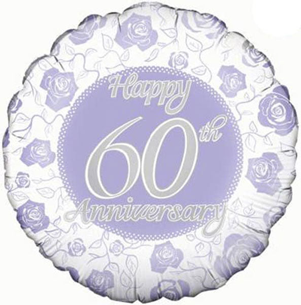 18" Happy 60th Anniversary Foil Balloon