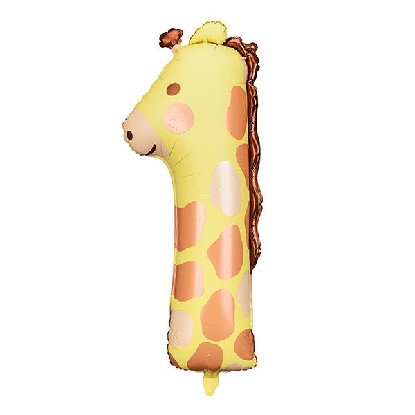 Number 1 Giraffe Shape Balloon