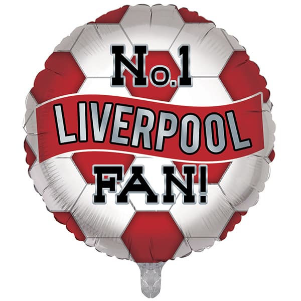 18" Liverpool Happy Birthday Football Foil Balloon