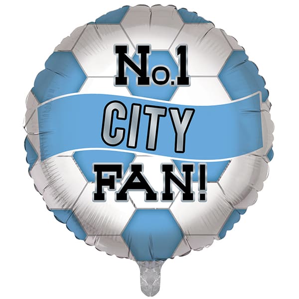18" No1 City Football Fan Foil Balloon