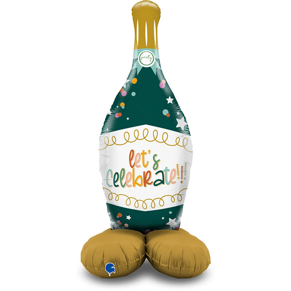 Lets Celebrate Bottle Stand Up Balloon