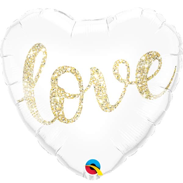 18" Love Gold Glitter Foil Balloon