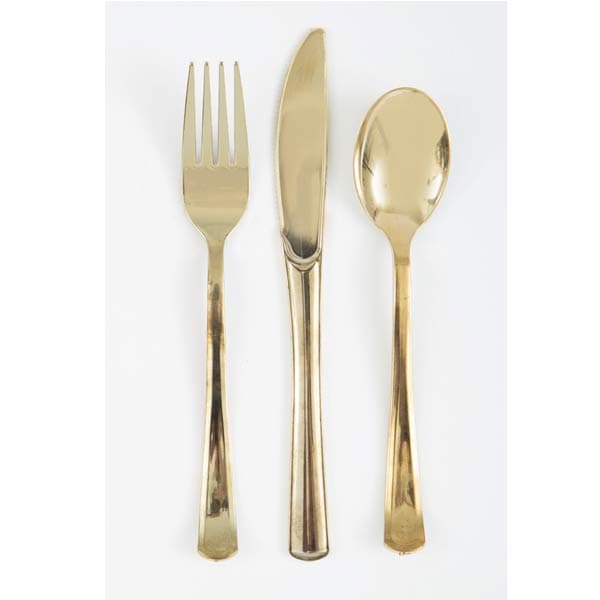 Metallic Gold Assorted Cutlery 18pk