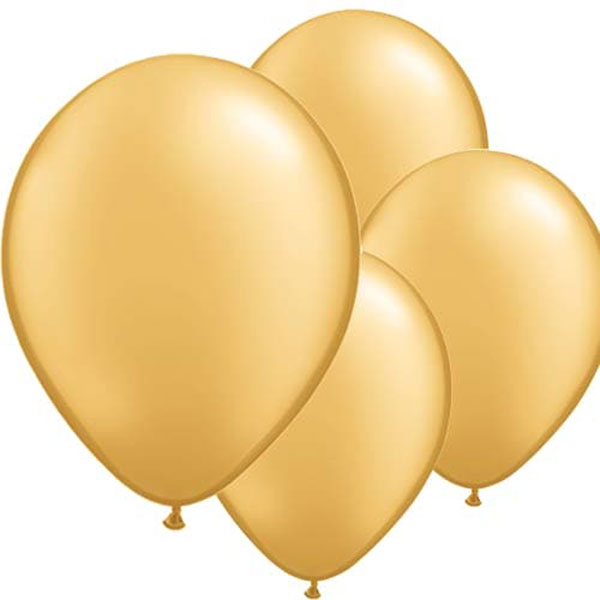 11" Gold Latex Balloons 6pk