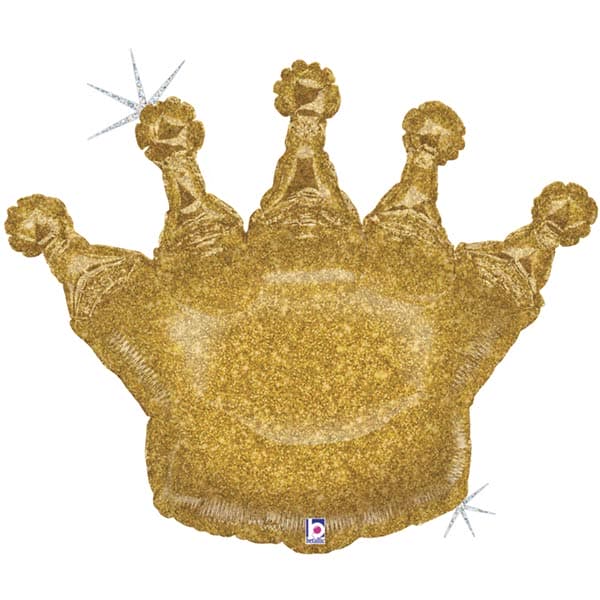 Gold Glittering Crown Balloon