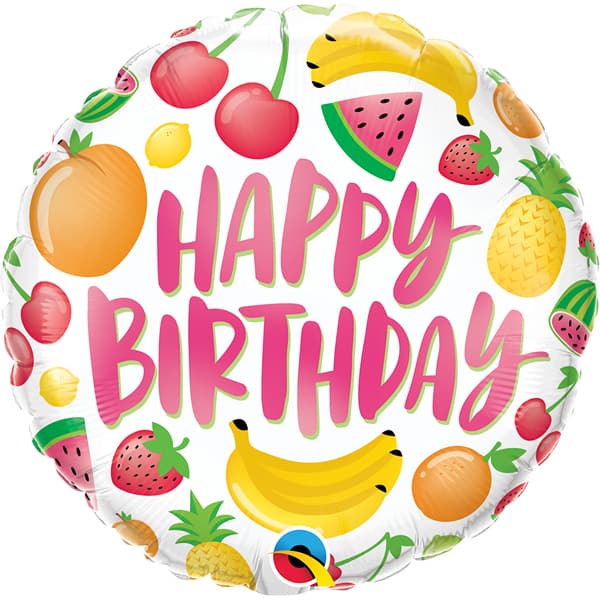 18" Happy Birthday Fruity Foil Balloon