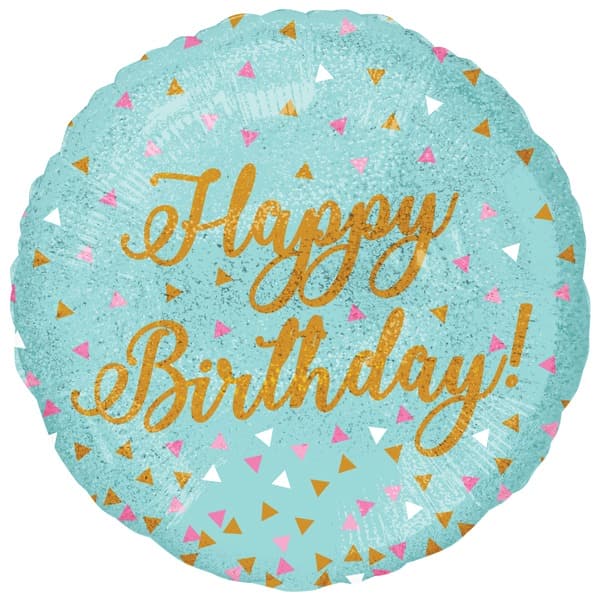 18" Happy Birthday Sparkle Foil Balloon