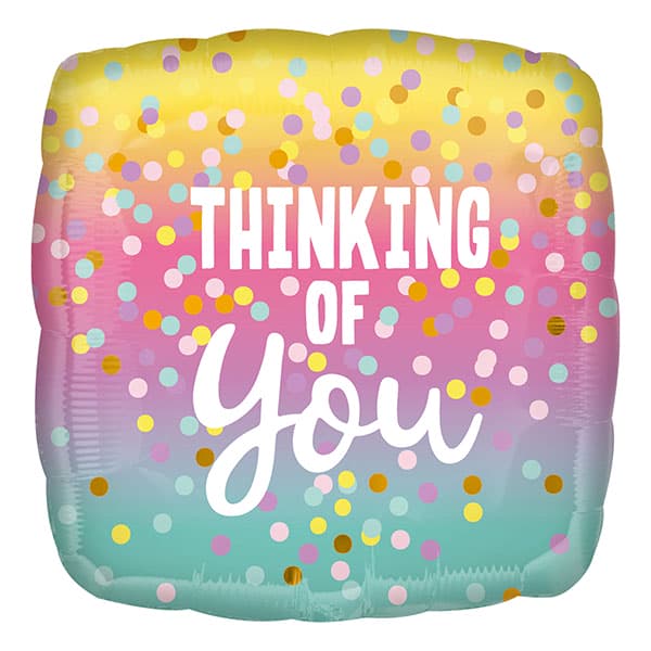 18" Thinking Of You Dots Foil Balloon