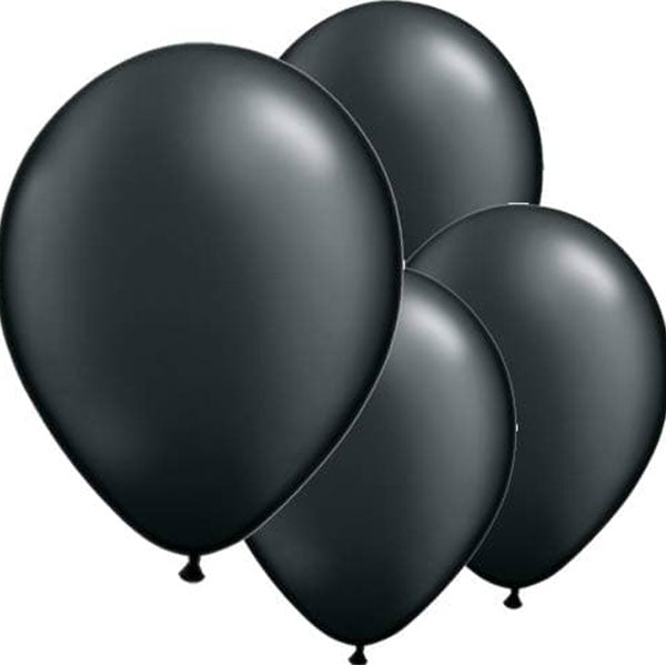 11" Pearl Black Latex Balloons 6pk