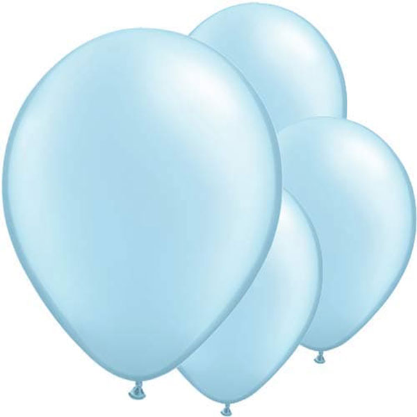 11" Pearl Light Blue Latex Balloons 6pk