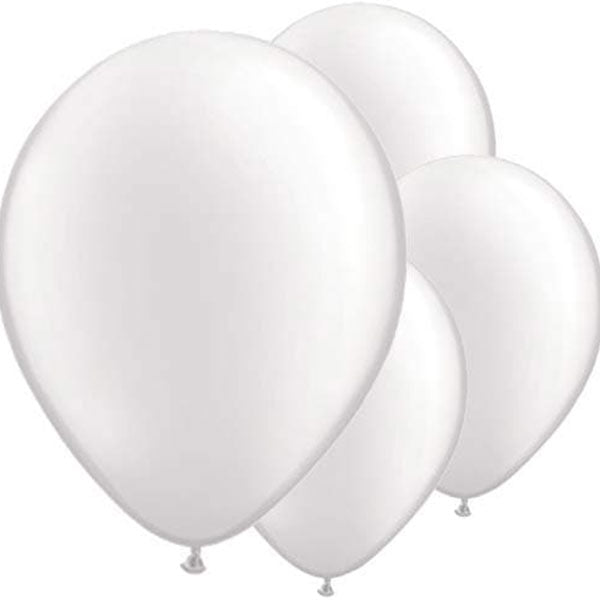 11" Pearl White Latex Balloons 6pk