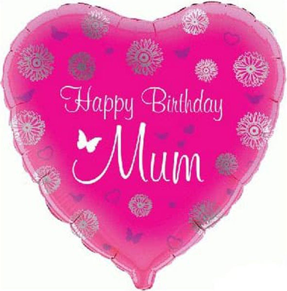 18" Happy Birthday Mum Foil Balloon