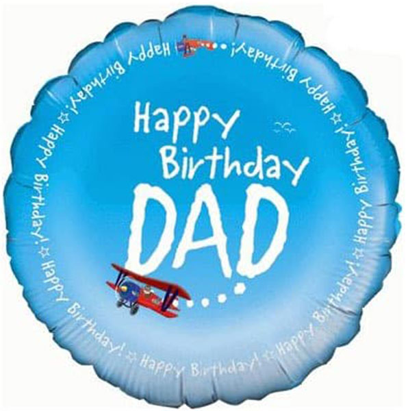 18" Happy Birthday Dad Foil Balloon
