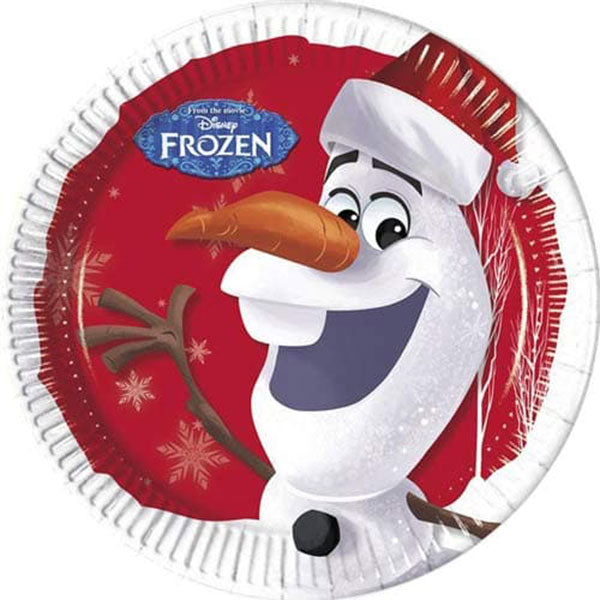 Olaf Christmas Paper Party Plates 8pk