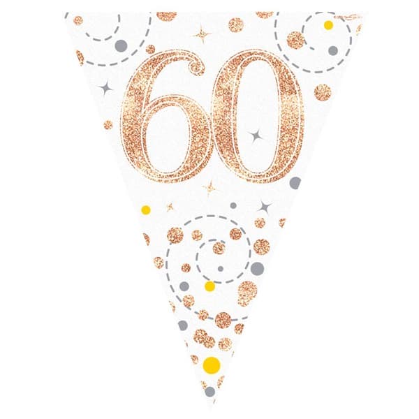 Happy 60th Birthday Sparkling Fizz Bunting