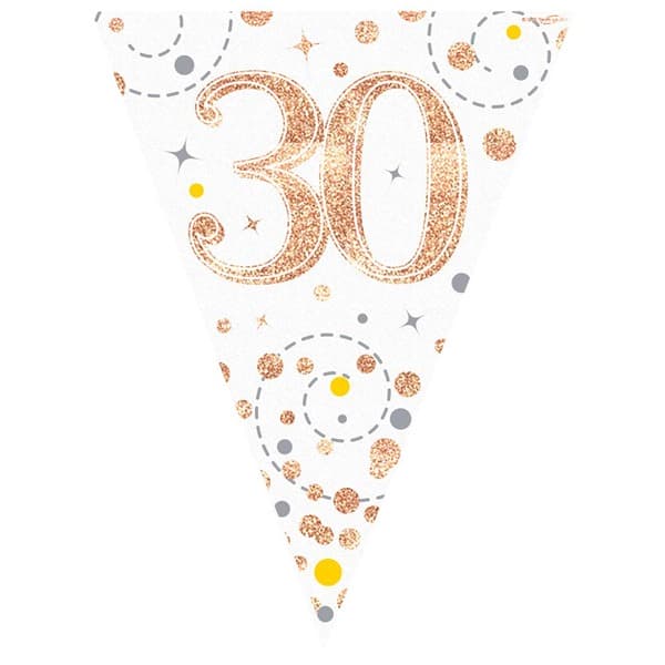Happy 30th Birthday Sparkling Fizz Bunting