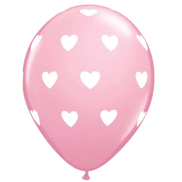 Big Hearts Pink Latex Balloons 6pk