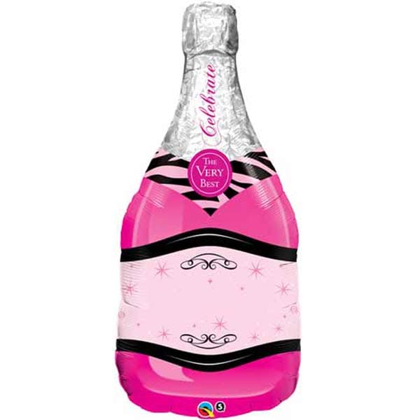 Celebrate Pink Champagne Bottle Shape Balloon