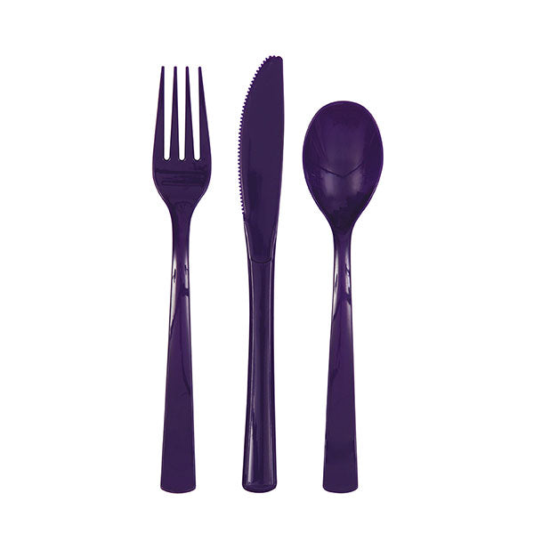 Deep Purple Assorted Cutlery 18pk