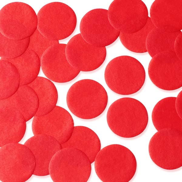 Red Circular Tissue Paper Confetti