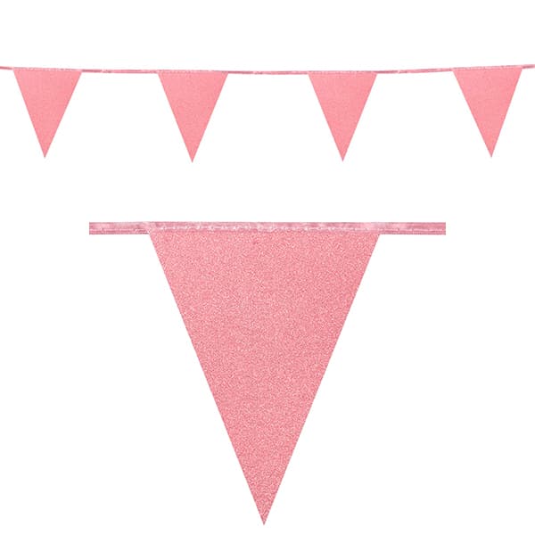 Rose Gold Glitter Pennant Bunting