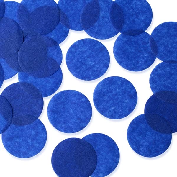 Dark Blue Circular Tissue Paper Confetti