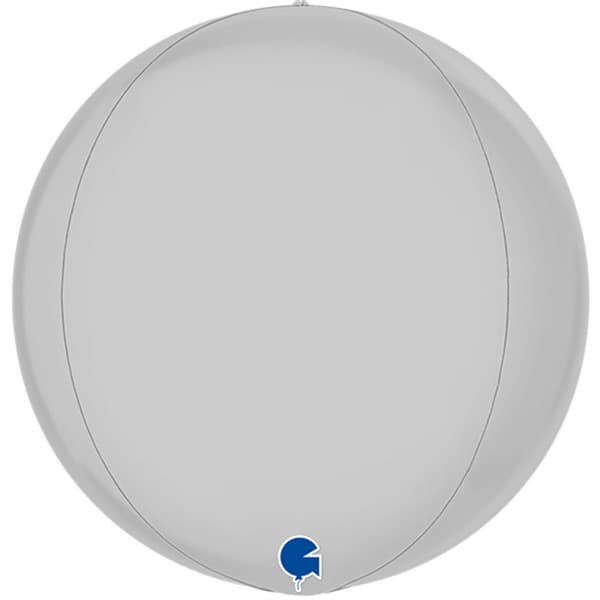 15" Satin White Globe Balloon