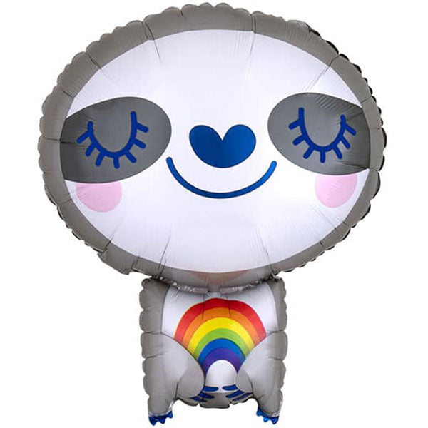 16" Sloth & Rainbow Balloon