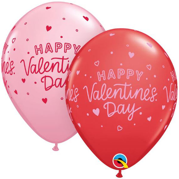 Valentines Little Hearts Latex Balloons 25pk