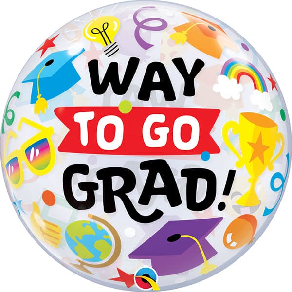22" Way To Go Grad Everything Bubble Balloon