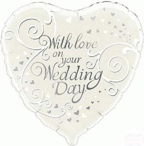 18" With Love On Your Wedding Day Foil Balloon