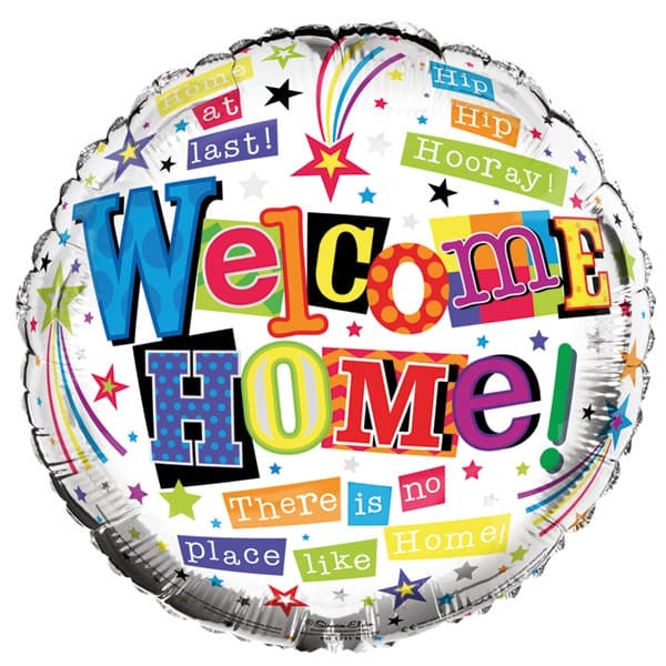 18" Welcome Home Messages Foil Balloons