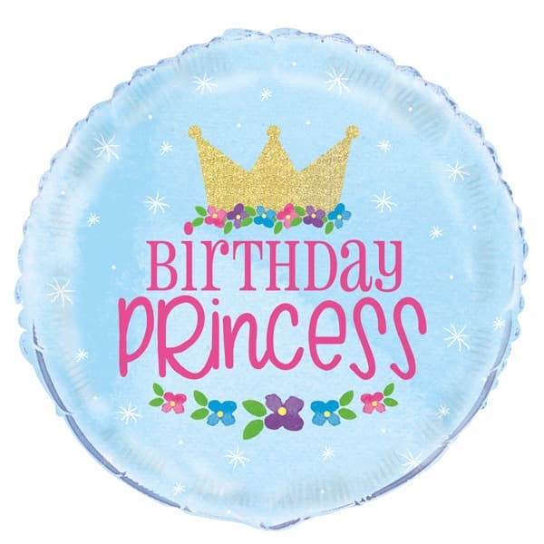 18" Magical Birthday Princess Foil Balloon