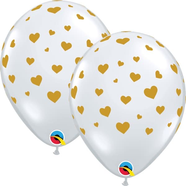 Random Hearts Latex Balloons 25pk