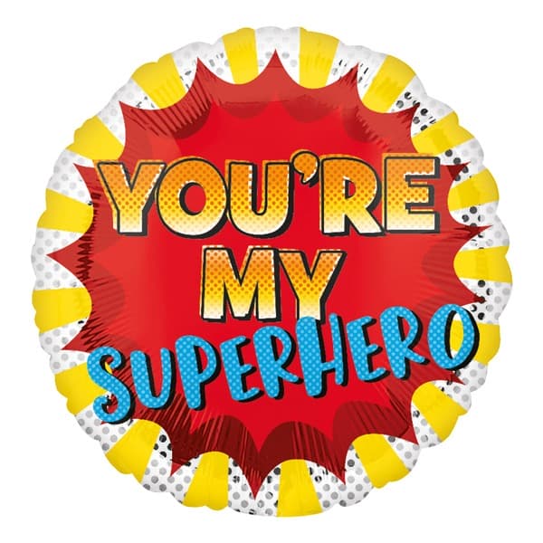 18" You're My Superhero Comic Foil Balloon
