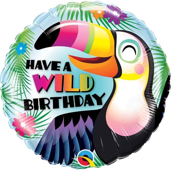 18" Wild Birthday Foil Balloons