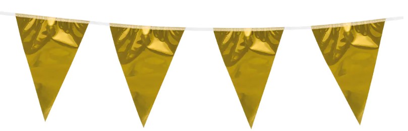 Metallic Gold Giant Pennant Bunting