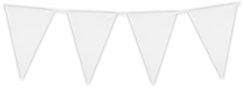 White Giant Pennant Bunting