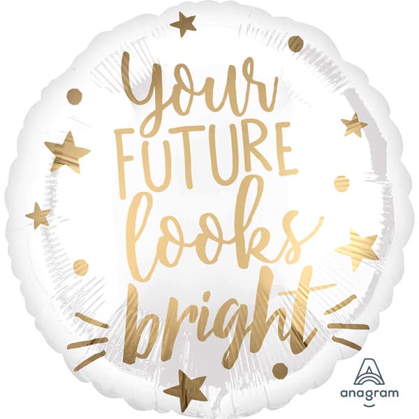 18" Your Future Looks Bright Foil Balloon