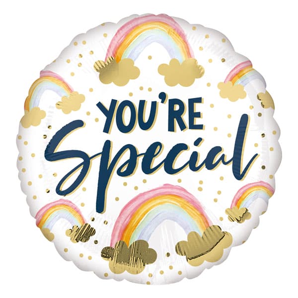 18" You're Special Painted Rainbow Foil Balloon