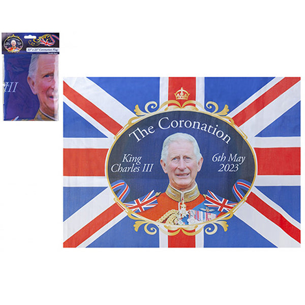 King Charles Coronation Flag 85cm x 60cm