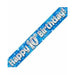 10th Birthday Blue Holographic Banner