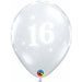 11 Inch 16th Clear Sparkles Latex Balloons